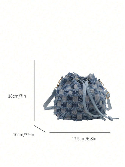 Large Capacity Fashion Design Single Shoulder Casual Bag Women's Simple Commuting Portable Bucket Bag